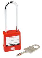 175-1181 RS PRO Red 1-Lock ABS, Steel Safety Lockout Padlocks, 5mm Shackle, 46mm Attachment