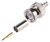 b1121a1-nd3g-1a-50 Amphenol RF, Plug Cable Mount BNC Connector, 50Ω, Crimp Termination, Straight Body