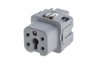 c146-10b004-002-4 Amphenol Industrial Heavy Duty Power Connector Insert, 16A, Female, Heavy Mate C146 Series, 4+PE Contacts