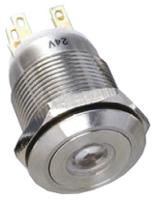 r19ffsspagdy24 EOZ Illuminated Push Button Switch, Momentary, Panel Mount, DPDT, Yellow LED, IP65
