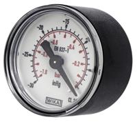 7203726 WIKA Analogue Pressure Gauge 0bar Back Entry 40mm Outside Diameter, UKAS