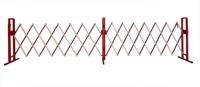 bar4000rb Viso Red & White Steel Extendable Barrier, 4m, White Tape