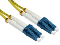 286-3350 RS PRO LC to LC Duplex Single Mode OS2 Fibre Optic Cable, 3mm, Yellow, 15m