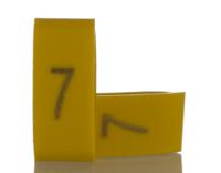 901-10485 HellermannTyton Ovalgrip Slide On Cable Markers, Black on Yellow, Pre-printed "7", 2.5 → 6mm Cable,