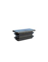 702365 Guitel Hervieu Black Plastic Rectangular End Cap, 50 x 20mm 50 x 20 mm Strut Profile