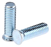 827-417 RS PRO Steel Zinc plated & clear Passivated Self Clinching Stud, M5, length-16mm