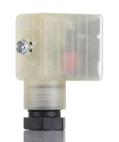 933932100-gml-209-nj-led-230-vr-ye-black Hirschmann GML 2P+E DIN 43650 B, Female Solenoid Valve Connector with Indicator Light, 250 V ac/dc Voltage
