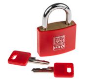 781-6013 RS PRO Key Brass Padlock, 6mm Shackle, 43mm Body