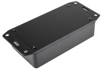 1591bflbk Hammond 1591 Series Black Flame Retardant ABS Enclosure, IP54, Flanged, Black Lid, 112 x 62 x 27mm