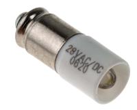 225-975 RS PRO White LED Indicator Lamp, 28V ac/dc, Midget Groove Base, 6mm Diameter, 2070mcd