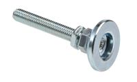 3842502257 Bosch Rexroth M8 Thread Galvanised Steel Adjustable Foot, 10mm Groove