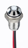 171-3767 RS PRO White Panel Mount Indicator, 21.6 → 26.4V dc, 6mm Mounting Hole Size, Lead Wires Termination, IP67