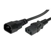 19081510-30 Roline Straight IEC C14 Plug to Straight IEC C13 Socket Power Cable, 1m