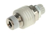 asn2-01-s SMC ASN2 Brass 1.5MPa Pneumatic Silencer, Threaded, R 1/8 Male