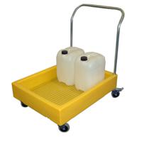 p3250907 Ecospill Ltd Solid-Sided PE Platform Trolley, 1000 x 700 x 300mm, 300kg Load