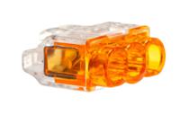 148-90037-hcpm-3-pc-clog HellermannTyton, HelaCon Plus Mini Wire Splice Wire Splice Connector, Clear, Orange 0.5 → 2.5 (Solid) mm², 1