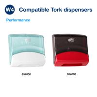 654000 Tork Plastic White/Turqoise Wall Mounting Paper Towel Dispenser, 206mm x 394mm x 427mm