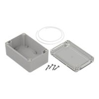 206-9092 RS PRO Light Grey ABS, Polycarbonate Enclosure, IP65, Transparent Lid, 121.4 x 81.6 x 60.2mm