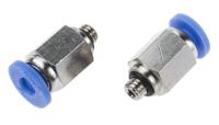 916-0697 RS PRO Straight Threaded Adaptor, M5 Male to Push In 4 mm, Threaded-to-Tube Connection Style