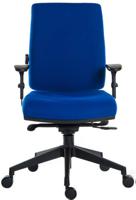 625-819 RS PRO Blue Fabric Operator Chair, 150kg Weight Capacity