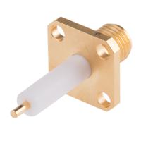 r125414000w Radiall, Jack Flange Mount SMA Connector, 50Ω, Solder Termination, Straight Body