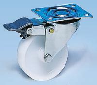 12750405 Guitel Hervieu Braked Swivel Castor Wheel, 100kg Capacity, 100mm Wheel