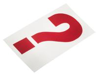 400-0802 RS PRO Red Self Adhesive Numbers, 50mm Character Height