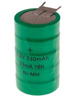 525-815 RS PRO 5/V 330H 6V NiMH Button Rechargeable Battery, 330mAh