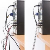 137-623 RS PRO 2.5m White Cable Cover in Plastic, 25mm Inside dia.