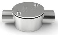 471-1243 RS PRO Through Box, Conduit Fitting, 20mm Nominal Size, 316 Stainless Steel, Silver IP67 rating
