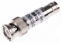 j01006a0024 Telegartner 50 Ω, 75 Ω RF Attenuator BNC Connector BNC Plug to BNC Socket 10dB, Operating Frequency 6GHz