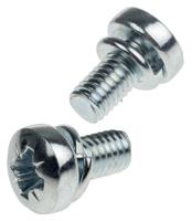 279-278 RS PRO M6 x 12mm Zinc Plated Steel Pan Head Sems Screw, Spring Washer