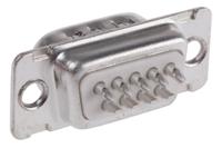 de09p064txlf Amphenol Communications Solutions 9 Way Panel Mount D-sub Connector Plug, 2.74mm Pitch