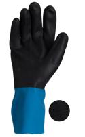 bstchms Showa Chem Master Black Cotton Flock Cotton Work Gloves, Size 10