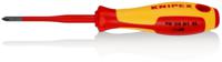 98-24-01-sl Knipex Phillips Insulated Screwdriver, PH1 Tip, 80 mm Blade, VDE/1000V, 187 mm Overall