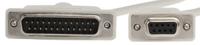 11014618-50 Roline Male 25 Pin D-sub to Female 9 Pin D-sub Serial Cable, 1.8m