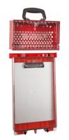 kitslimview-redpermit-display-station Brady Red 12-Lock Steel Group Lockout & Permit Control, 8.38mm Shackle