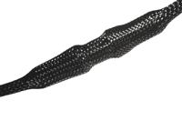 170-10500-hegp05-pet-bk HellermannTyton Expandable Braided PET Black Cable Sleeve, 5mm Diameter, 5m Length, Helagaine HEGP Series
