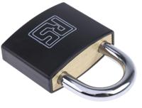 827-4394 RS PRO Key Brass Padlock, 6mm Shackle, 43mm Body
