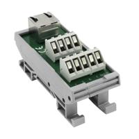 cimrj45 CAMDENBOSS 9-Contact Female Interface Module, Screw Terminal Connector, DIN Rail Mount, 500mA