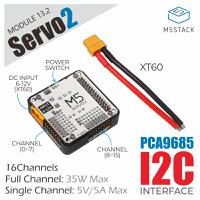 m014-b M5Stack SERVO2 Module 16 Channels - 13.2 Motor Driver for PCS9685, SY8368AQQC for M5StickC, M5 Core, M5StickV