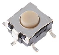 b3s-1100 Omron Button Tactile Switch, SPST 50 mA @ 24 V dc 0.8mm Through Hole