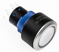 175-8327 RS PRO Illuminated Push Button Switch, Momentary, Panel Mount, 22.2mm Cutout, DPDT, Red LED, 250V ac, IP65