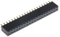 ssq-120-01-g-d Samtec SSQ Series Straight Through Hole Mount PCB Socket, 40-Contact, 2-Row, 2.54mm Pitch, Solder Termination