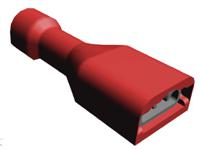2-520403-2 TE Connectivity Ultra-Fast Plus .187 Red Insulated Female Spade Connector, Receptacle, 4.75 x 0.81mm Tab Size, 0.3mm²