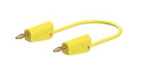 641033-05024 Staubli Test lead, 19A, 30 → 60V, Yellow, 50cm Lead Length