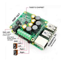 ms102 52Pi HiFi AMP Hat with 25W Amplifier for Raspberry Pi