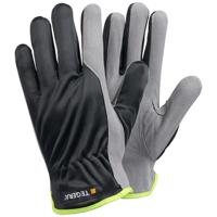 321-9 Tegera Black, Grey Synthetic Leather Work Gloves, Size 9