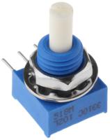3310c-001-102l Bourns 3310C Series Conductive Plastic Potentiometer with a 3.17 mm Dia. Shaft, 1kΩ, ±20%, 0.25W, ±1000ppm/°C