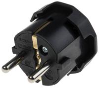 849-6119 RS PRO German Mains Plug, 16A Black, Cable Mount Screw, 250 V